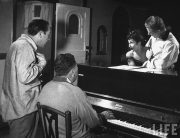 Frank Loesser, Walter Scharf,  Zizi Jeanmaire and Danny Kaye