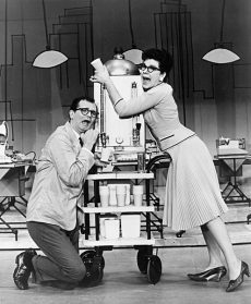 Charles Nelson Reilly and Claudette Sutherland