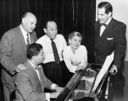 Robert Weede, Herbert Greene, Frank Loesser, Jo Sullivan and Morley Meredith